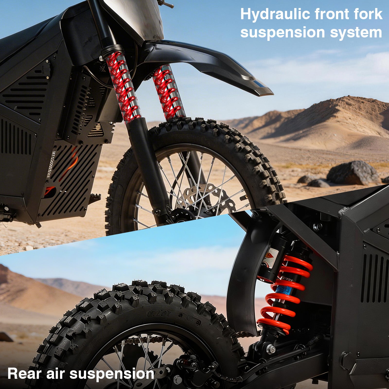 【Rexei Yeki】3000W Electric Dirt Bike for Adults 48V 21AH Motorcycle 35MPH Off-Road Vehicle High Carbon Steel Frame with Hydraulic Brakes UL2849