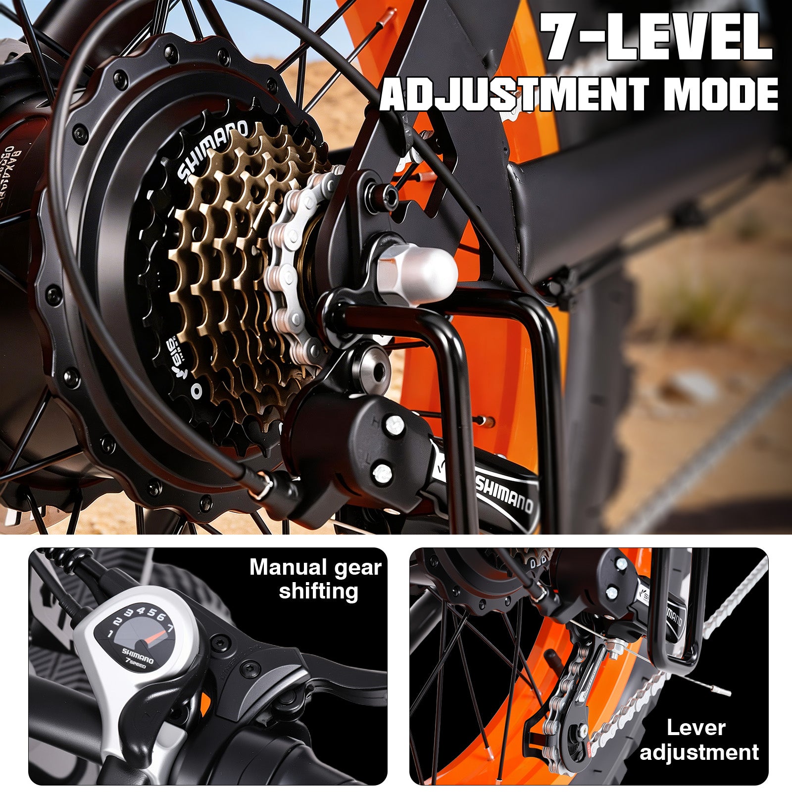 【Rexei Yeki】20”Fat Tire Electric Bicycle, 2000W Adult Electric Bicycle, 48V 18Ah Battery, 55Mile Range, Top Speed 35Mph, Front And Rear Hydraulic Suspension + Hydraulic Disc Brakes, 7-Speed, MAX 400LBS