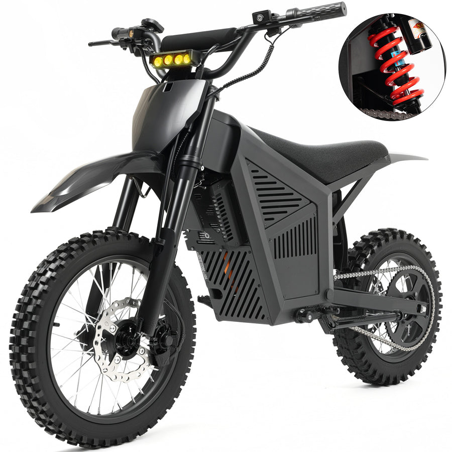 【Rexei Yeki】3000W Electric Dirt Bike for Adults 48V 21AH Motorcycle 35MPH Off-Road Vehicle High Carbon Steel Frame with Hydraulic Brakes UL2849